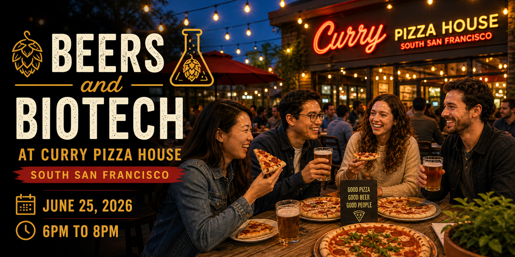 Beers and Biotech at Curry Pizza House South San Francisco | June 25, 2026